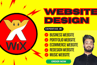 develop wix website, template, business, and wix portfolio website