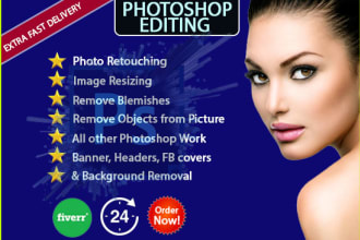 do professional photo editing, portrait, skin and image retouching