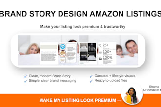 design a conversion focused brand story for amazon listing