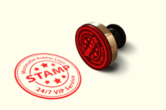 design a minimalist rubber stamp logo or seal, custom minimalist design