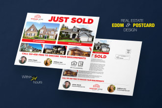 design real estate postcards, direct mail eddm, flyer