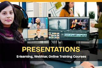 design powerpoint presentation for elearning, webinar, online training course