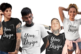 create awesome realistic t shirt mockups