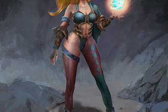 draw any illustration and concept art digital painting