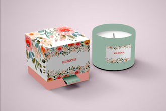 do candle label design, product label design and mockup
