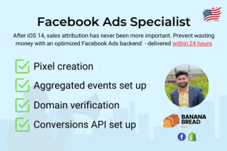 setup meta facebook pixel, conversions API for shopify, clickfunnels