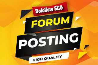 build manual unique forum posting dofollow SEO backlinks