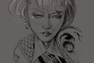 make realistic portraits in digital pencil