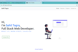 create protifolio web app