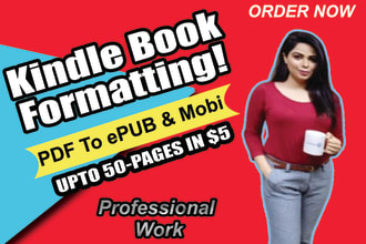convert PDF to epub, ebook conversion, kindle book formatting for amazon kdp