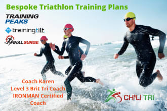 design a professional triathlon or ironman training plan for you