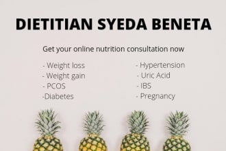 design diet plan and provide nutrition counseling