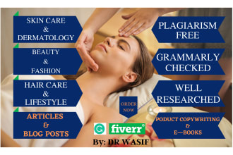 do your beauty skin care and hair care content and products copywriting