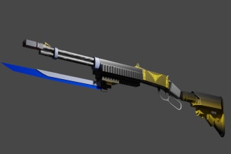 model a weapon for mmd or other 3d softwares