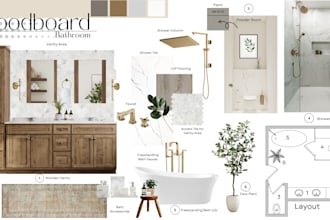 design your dream bathroom with mood board and layout