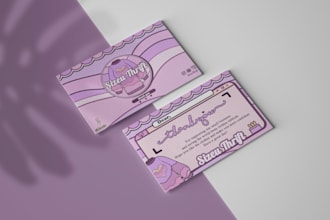 assist you in make a cute thank you business card
