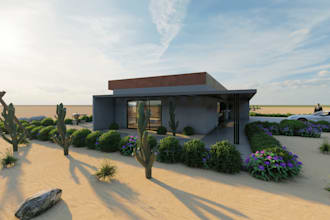 design a tiny house or desert house in sketchup or blender