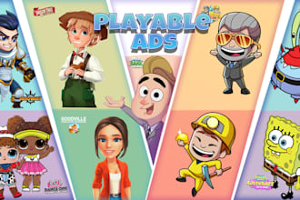 provide playable ads development, end to end, for web, mobile