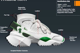 design beautiful sneakers and footwear for production