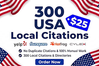 build 300 USA local citations with nap consistency