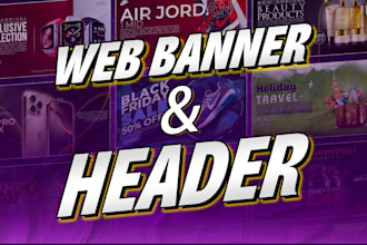 design custom banner ads, website banner and header