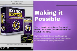 design attractive posts and tempelates for instagram, fb , etc