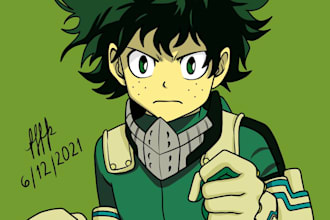 design original characters in cartoon or anime style