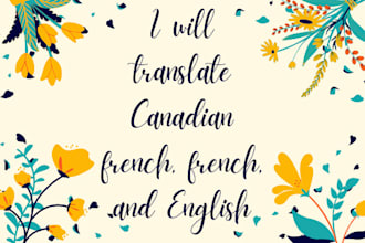 translate canadian french, french, and english