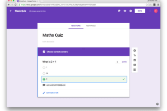 create quiz or class test in google forms