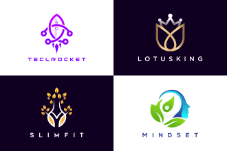 do luxury health and fitness unique modern minimalist technology logo design