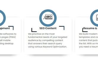 develop modern web application with unpaid SEO and crud cms