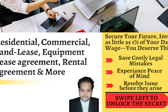 draft real estate legal agreements like lease, rental, purchase, and more