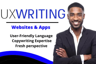 write UX and marketing content for your website and apps