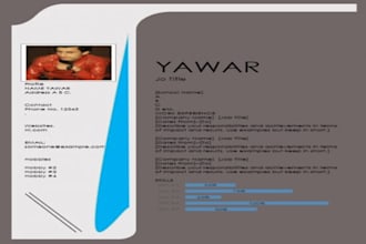 create  and design 4 pro CV and  resume