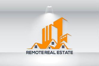 do real estate, home, construction company brand logo design