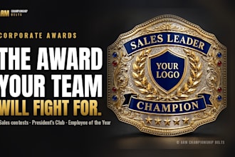 make custom corporate award championship belts for sales teams