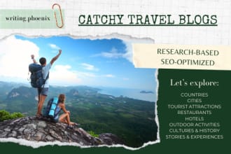 write engaging travel and lifestyle articles for you