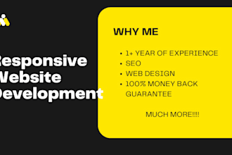 develop responsive blog website and landing page