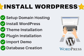 install wordpress theme and upload demo within 2 hours