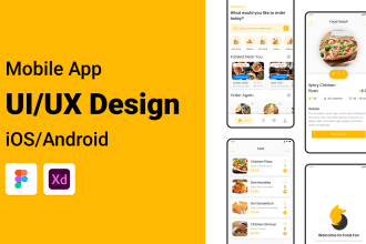 create mobile app UI UX design