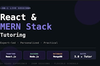 tutor you in javascript, react, node and mern stack development