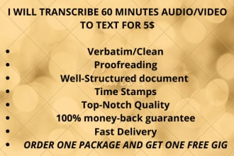 provide quality transcript of your videos and audios