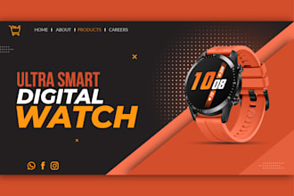 design professional  website header, banner, slider or hero image