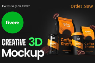 do 3d mockup, box mockup, product mockup, bulk order
