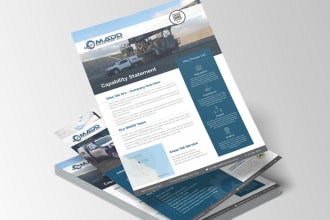 design unique, distinctive capability statement and statement template