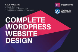 build modern wordpress website and speed optimize it using elementor