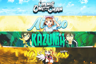design cute youtube banner or header