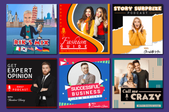 do creative podcast cover art, podcast cover design, podcast logo