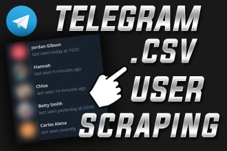 collect users from telegram groups and export them in csv