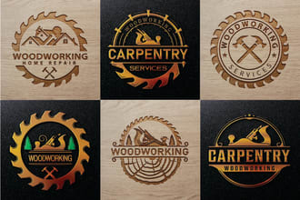 make woodworking, carpentry, and handyman logo for you u